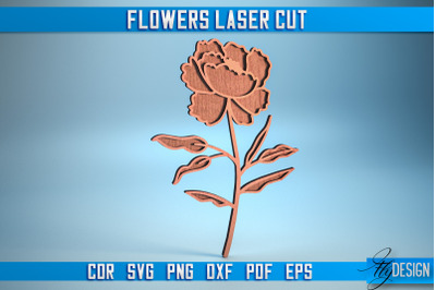 Flower Laser Cut SVG | Laser Flower SVG Design | CNC Files