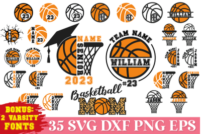Basketball Monogram SVG Bundle