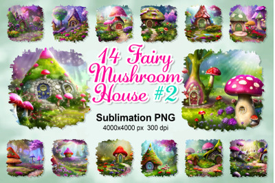 Fairy Mushroom House Sublimation PNG #2