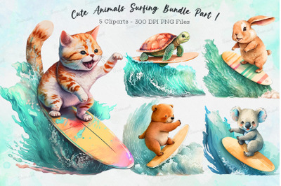 Cute Animals Surfing Bundle Part 1