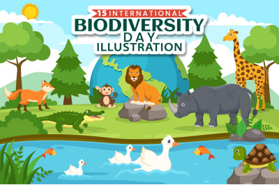 15 World Biodiversity Day Illustration