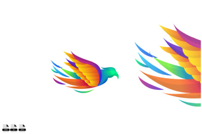 Colorful Eagle Logo Vector Template logo design