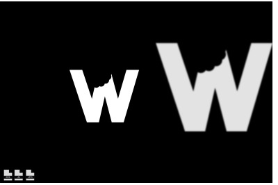 W bite letter logo. Unique attractive creative modern initial W logo w