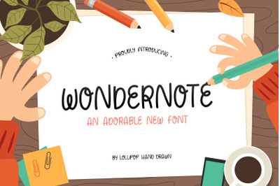 Wondernote Font (Planner Fonts, Craft Fonts, Cricut Fonts)
