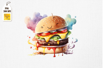 Hamburger Lover Watercolor