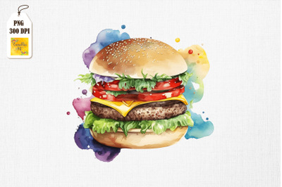 Hamburger Lover Watercolor 5