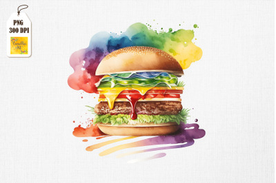 Hamburger Lover Watercolor 6