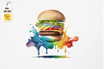 Hamburger Lover Watercolor 14