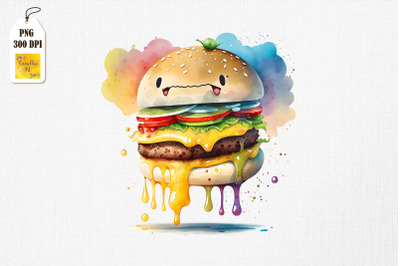 Hamburger Lover Watercolor 19