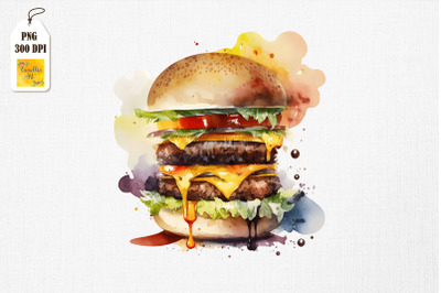 Hamburger Lover Watercolor 20