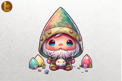 Cute Gnome With Easter Egg