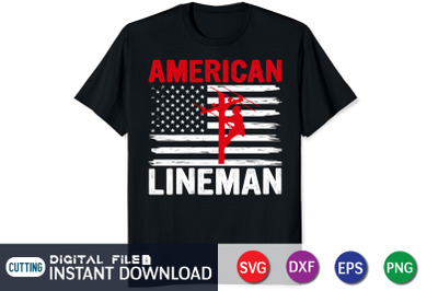 American Lineman Usa Flag SVG