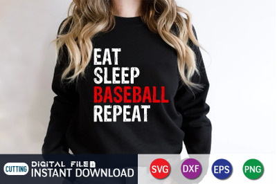 Eat Sleep Baseball Repeat SVG