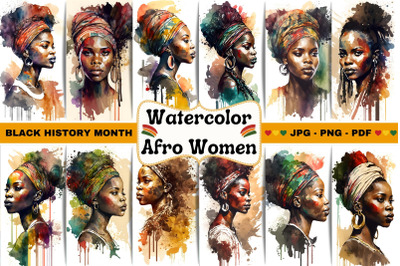 Afro Women Wall Art, Black History Month Woman