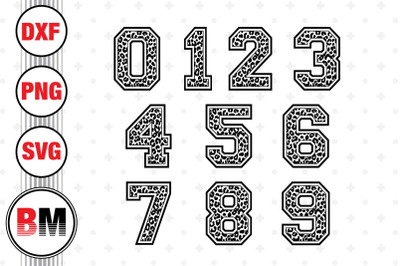 Sport Numbers Leopard SVG, PNG, DXF Files