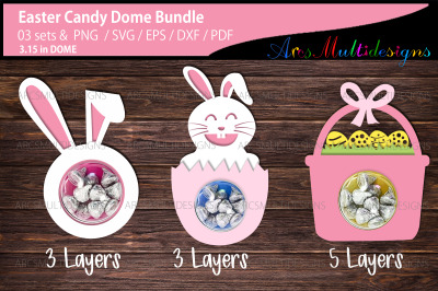 Easter candy dome SVG bundle