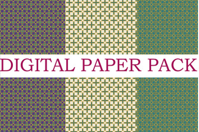 seamless  geometric pattern digital paper pack