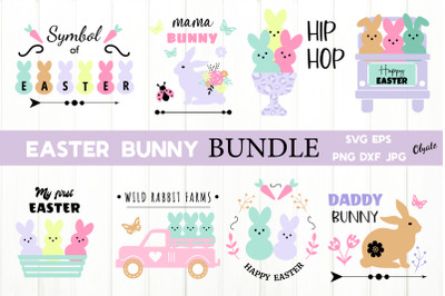 Easter Bunny Bundle. Easter Rabbit SVG. Easter Spring SVG