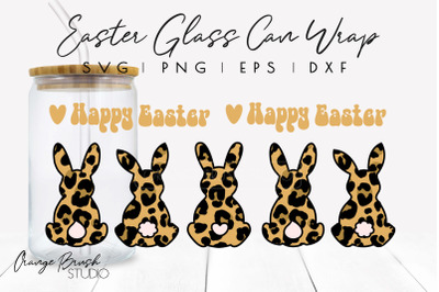 Easter Bunny Leopard Libbey Glass Wrap SVG