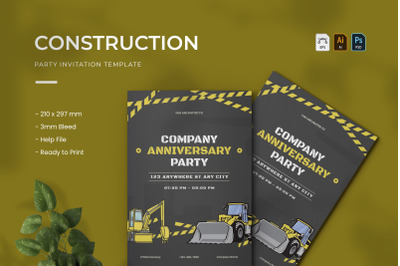 Construction - Party Invitation