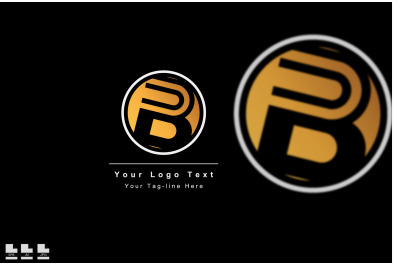 Premium Vector B Letter Logo in two color variations. Beautiful Logoty