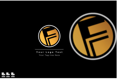 Premium Vector F Letter Logo in two color variations. Beautiful Logoty