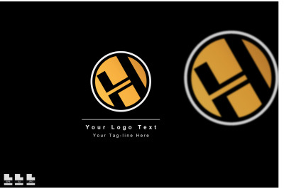 Premium Vector H Letter Logo in two color variations. Beautiful Logoty