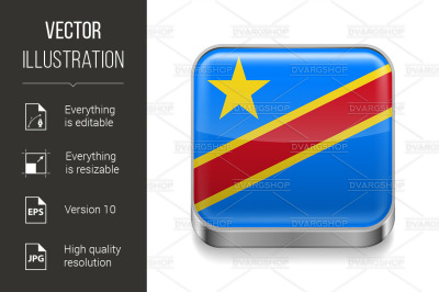 Metal icon of Democratic Republic of the Congo