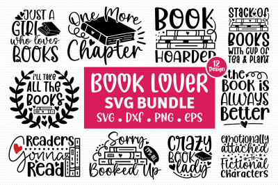 Book Lover SVG Bundle