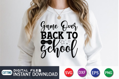 Game Over Back to School SVG