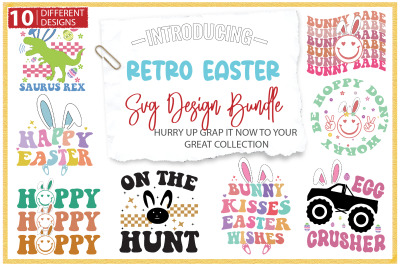 Retro Easter Svg Bundle