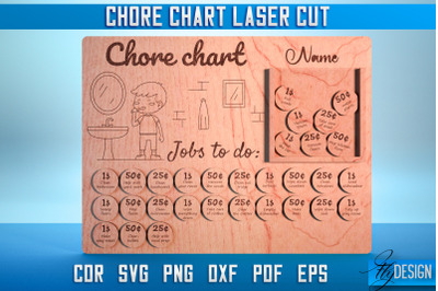 Chore Chart Laser Cut SVG | Chore Chart SVG Design | CNC Files