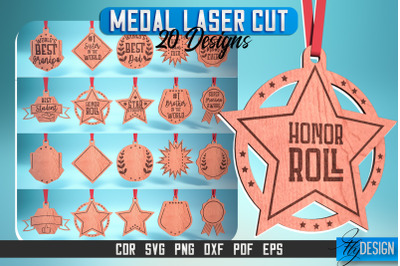 Medal Laser Cut SVG | Medal SVG Design | CNC Files