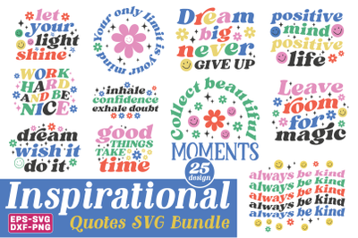Retro Inspirational Quotes SVG Bundle
