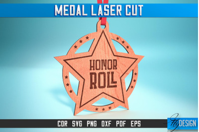 Medal Laser Cut SVG | Medal SVG Design | CNC Files