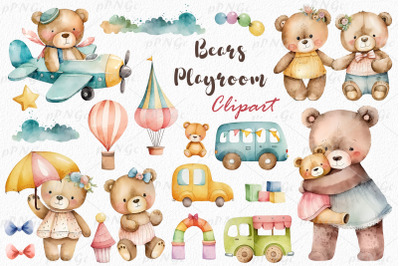 Teddy Bears and Toys Clipart