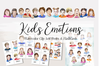Kids Emotions - Watercolor Set