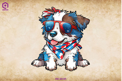 Patriotic Australian Shepherd