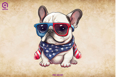 Patriotic French Bulldog 4th of July