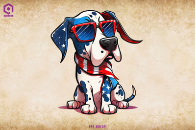 Patriotic Great Dane dog 4th of July