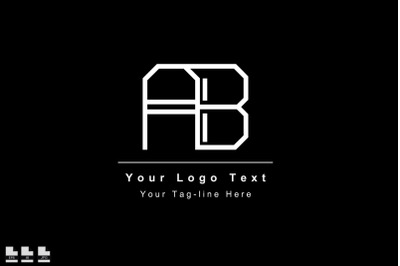 Unique attractive creative modern initial AB BA A B initial