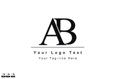 letter ab ba logo template illustration design
