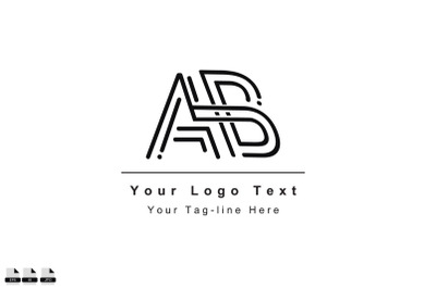 letter ab ba logo template design icon symbol