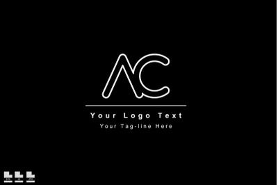 initial ac ac logo template illustration