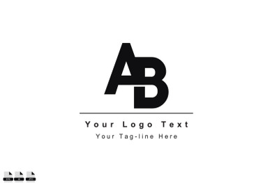elegant initial ab ba logo icon