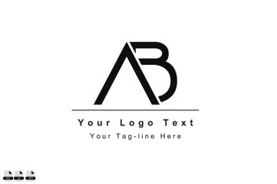 letter ab ba logo illustration template icon