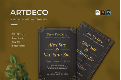 Artdeco - Wedding Invitation