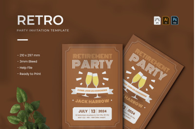 Retro - Party Invitation