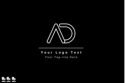 letter ad da logo icon symbol
