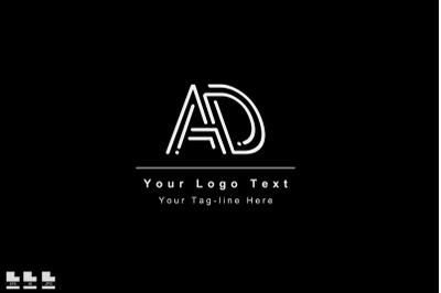 AD DA logo tech initial design